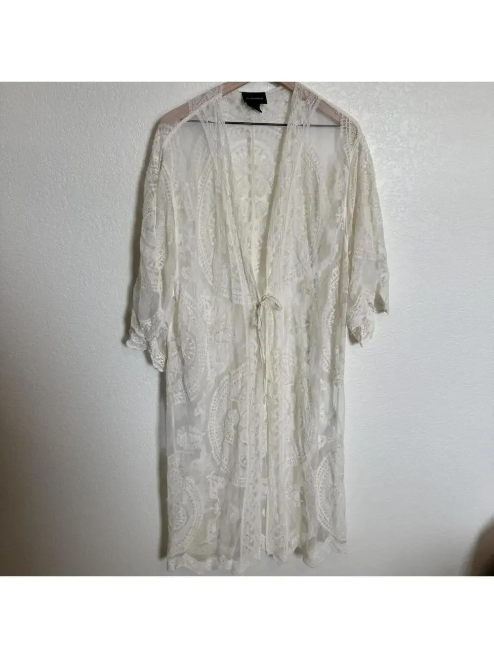Long Lace Western Boho Duster Cardigan, 1X